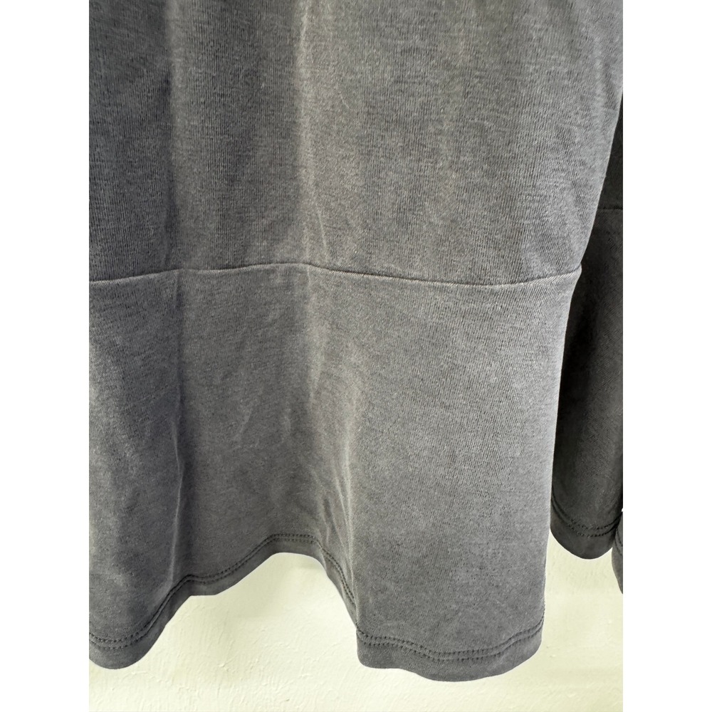 Anthropologie Gray Ruffle Hem T-Shirt Swing Dress Soft Modal Travel XL - Picture 3 of 10